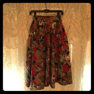 Vintage Jungle Print Skirt